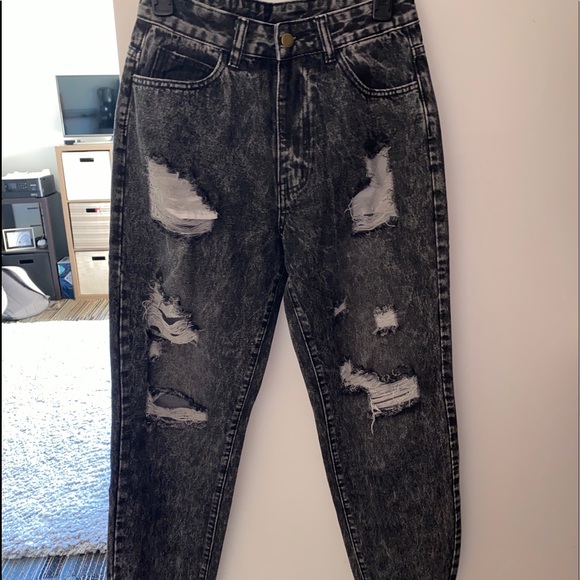 Black Ripped Jeans - Picture 1 of 2